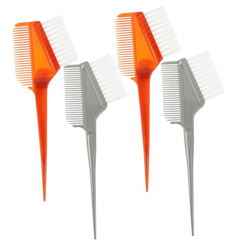 HAPINARY 4stücke Teiliges Haarfärbe Pinsel Mit Anti-rutsch Griff Doppelseitiger Bürste Und Kamm Profi Hair Dye Applicator Für Friseure Und Heimgebrauch Langlebig Und Einfach Zu Handhaben