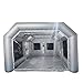 KEPSLERYZ Inflatable Car Paint Booth Tent Oxford Cloth & PVC with Activated Carbon Filters | Portable Spray Shelter for Auto/Motorcycle Painting (Grey, w/Sandbags & Ground Nails)