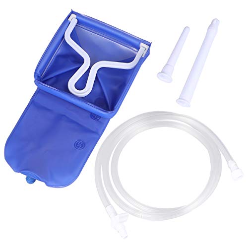 Saco de PVC Enema Saco de irrigacao enteral irrigador flexivel Tratamento de enema de agua azul