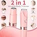 Beanify LED Display Bikini Trimmer for Women & Men, IPX7 Waterproof Wet/Dry Electric Shaver, 2-in-1 High Power Epilators Hair Removal, Rechargeable Electric Razor for Pubic, Face (Pink)