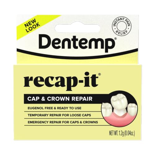 Image of Dentemp Recap-It Cap and Crown Repair Dental Kit, Pack of 3