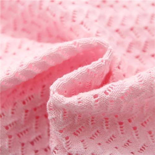 Kids Girls Knit Hollow Cardigan 𝐏ink Cute Open Front Cropped Cardigan Sweater Long Sleeve Fall Toddler Hoodie2