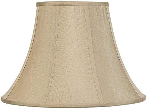 Hardback Flared Bell Lamp Shade Taupe Large 9" Top x 18" Bottom x 13" High Spider with Replacement Harp and Finial Fitting - Imperial Shade