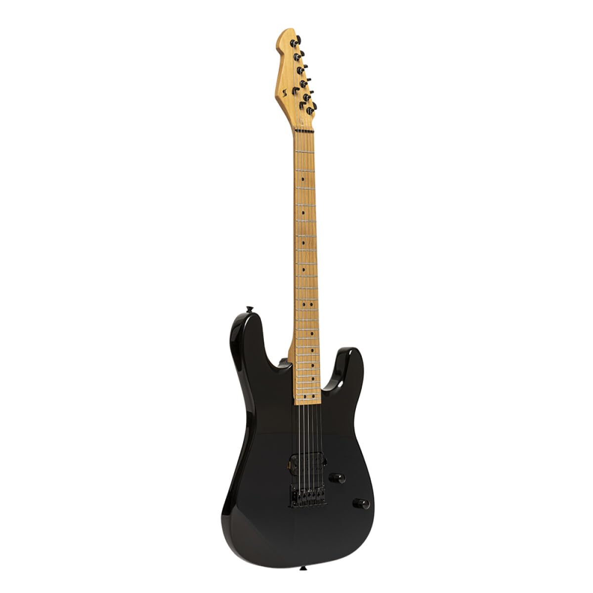 Stagg SEM-ONE H BK Metal Series Electric Guitar l Solid Mahogany Body l Black Finish