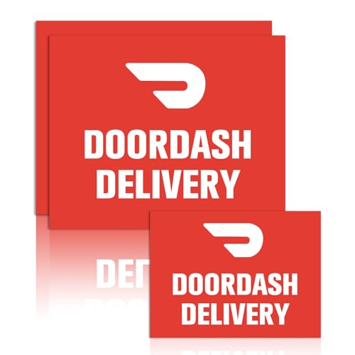 3 Pack Doordash Car Magnet Sign for Delivery Drivers Magnetic