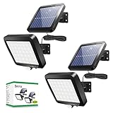 ソーラーライト 屋外 56LED センサー モーションディテクタ 超高輝度 照明 防犯 IP65防水 ウォールライト 太陽光発電 人感センサー自動点灯 ガーデン 5Mケーブル /駐車場/玄関/廊下/軒先/庭先