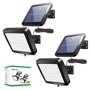 【ライト・パネル分離型】ラブリーナイト 56LEDソーラーライトwithモーションディテクター（5mケーブル） 890円！2000円以上 or プライム会員は送料無料！