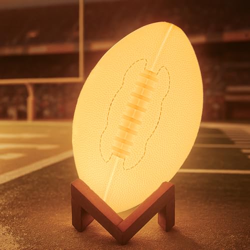 Olee Odee Football Night Light Football lamp Light for Kids Room with Remote Control 16 Colors Changing Sport Fan Room Decoration Graduation Gifts for Men Dad Boy Kids (M (7.7 D x 4.9 W x 4.9 H))