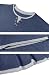 Hisir T-Shirts Für Herren Henley Sommer, Blau Grau, L