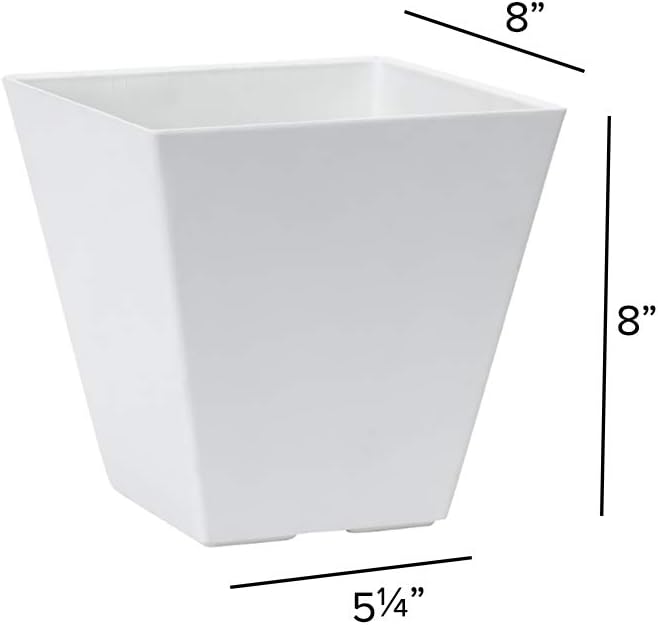 Novelty Artstone 35082 Ella Square Planter, White