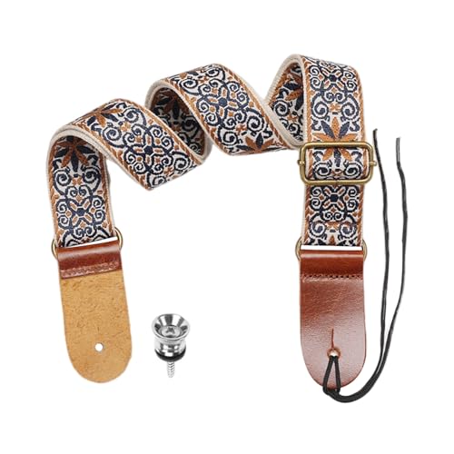 1 Piece Ukulele Strap Ukulele Accessories Vintage Pattern Shoulder Strap Adjustable Strap