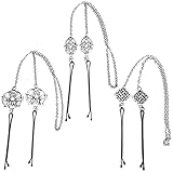 Lurrose 3 Stücke Brautjungfer Kopfbedeckung Frauen Ketten für Clips Juwelen Kette Blume Zubehör Alligator Ägyptische Quaste Spangen Vintage Schmuck: Haar Mädchen Schmuck Antike Kette: