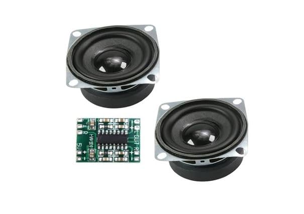 SP Electron Combo Pack of 2 Pcs 2 inch 3W 4 Ohm Full Range Audio Speaker Stereo Woofer Loudspeaker with 1 Pc Pam 8403 Board