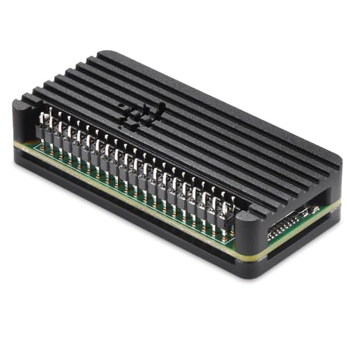 iUniker Pi Zero Aluminum Passive Case with Pin Header Thermal Pad for Raspberry Pi Zero 2 w/Pi Zero W/Pi Zero (Include Case with Header)