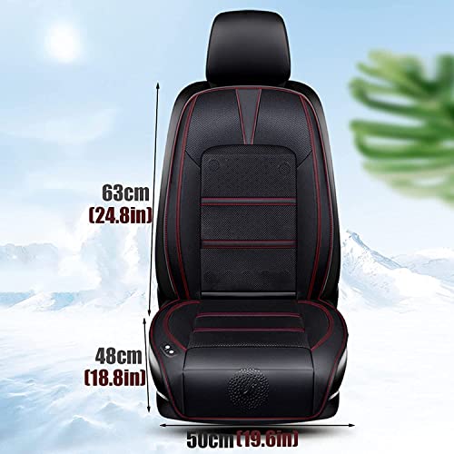 Image of 12V Ventilated Seat Cushion Cooling Car Seat Cushion with Comfortable Massager 8 Fans Adjustable 3 Cooling Levels for Summer Driving Perfect for Summer Road Car