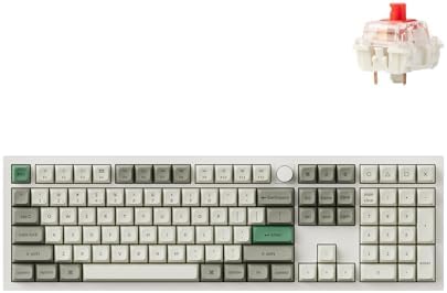 Keychron Q6 Max QMK/VIA Bluetooth Wireless /2.4 GHz/USB-C Wired Custom Mechanical Keyboard, Full Size Programmable Knob RGB Backlit Hot-Swappable for Mac Windows Linux (White, gateron_red)