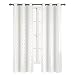 Willow Jacquard White Grommet Blackout Window Curtain Panels, Pair / Set of 2 Panels, 42x84 inches Each, by Royal Hotel