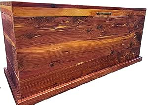 Cedar Hope Chest - Storage for Wool or Hunting Clothes, Furniture for Cabin, Living Room, Bedroom, Turnk for Blankets and Sheets, Wedding or Anniversary Gift (44" Long)