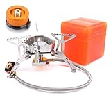 キャンプバーナー シングルバーナー ストーブガス キャンプストーブ 折りたたみ ポータブルキャンプ 軽量ストレージ 赤外線と直火二重火力 防風 ワンボタンイグニッション バーベキュー ピクニック 料理に適しています(2,B)