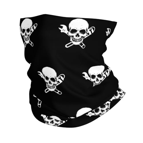 Funny Plumber Pipe-Fitter Wrench Skull Neck Gaiters Face Masks Scarves Sun Protection Balaclavas Headbands Unisex