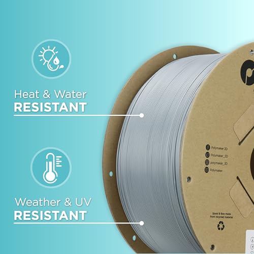 Image of Polymaker ASA Filament 1.75mm Grey, 3kg ASA 3D Printing Filament, Heat & Weather Resistant - ASA 3D Printer Filament Perfect for Printing Outdoor Functional Parts