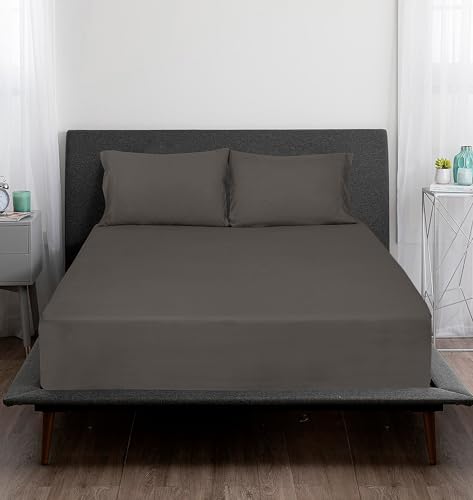ROYALE LINENS 300 Thread Count 100% Long Staple Combed Cotton Sheet Set - 4 Piece Full Bed Sheets - 1 Fitted, 1 Flat, 2 Pillow Cases -Soft Cool & Crisp Sheet Set (Full, Grey) by ROYALE LINENS - Image 9
