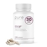 Pure Therapro Rx Elite IgG Immunoglobulin Supplement, 120 Caps - Gut Health & Immune Support, 1100 mg IgG, IGA & IgM, Sunflower Lecithin | Dairy & Gluten Free Colostrum Supplement Alternative