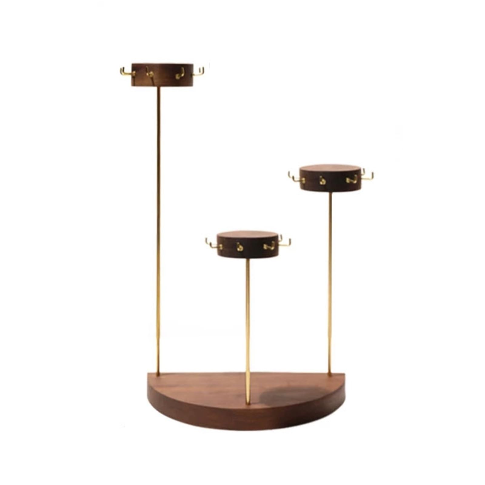 Stand di gioielli 3-Tier Staggered Wooden Metal Bracelet Display Stand