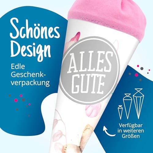 3. Bild von itenga Geschwister Schultüte 35cm Schmetterling Alles Gute mit Filzverschluss kleine Tüte Geschenkverpackung Einschulung Schulanfang