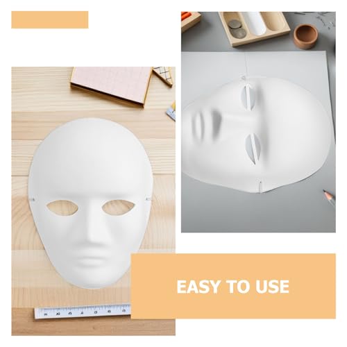 Máscaras de Papel Maché artesanales de gran calidad 14 unidades en blanco para pintar 4