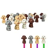 HILAZA 24Pcs Dog Pencil Top Erasers for Kids, Pencil Toppers Bulk, Cute Eraser Caps