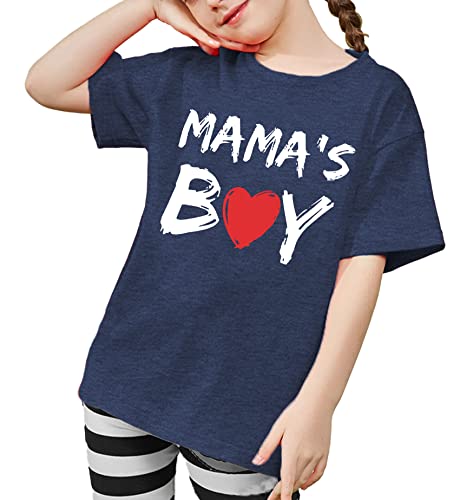 Image of VVNTY Valentines Shirts Toddler Boys Love Heart Graphic Tee Funny Letter Print Tops