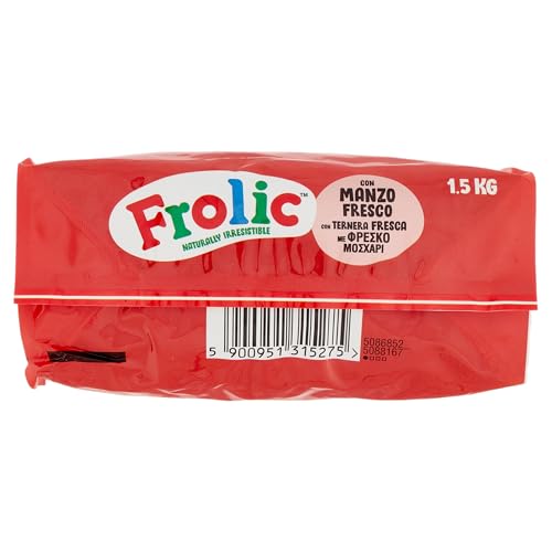 Frolic Complete Trockenfutter für Hunde, mit Rind, Karotten und Getreide, 4 Beutel à 1,5 kg