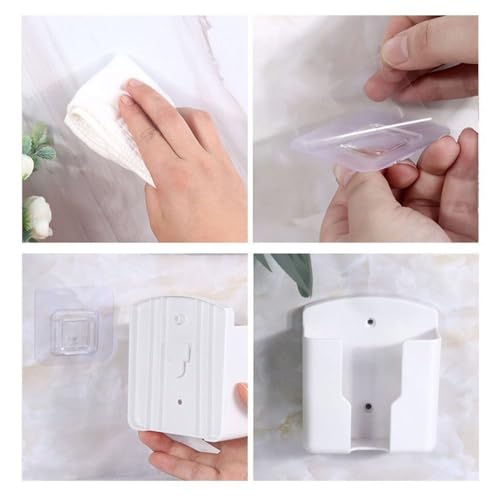 Miniatura 7 de Soporte Para Control Remoto De Aire Acondicionado, Soporte De Control Remoto, Soporte De Enchufe Para Teléfono Móvil, Soporte De Carga Para Teléfono, Caja De Almacenamiento De Montaje En Pared Para El