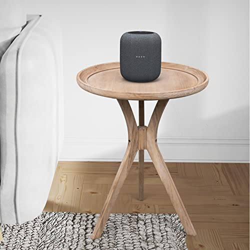 Covlon Farmhouse Side Table, Natural Wood Tray Top Sofa End Table, Rustic Accent Table, Nightstand For Family, Living Room Or Dinning #TOP2