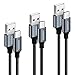 aceyoon USB C Kabel 3 Stück 30cm + 50cm + 1m, Kabel auf USB 2.0 Kabel USB C Ladekabel Nylon Geflochten Typ C Kabel 2A Sync Schnellladekabel Kompatibel mit Huawei Mate 20/10, Oneplus 6T usw
