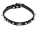 Harley-Davidson Bar & Shield Spike 12'' Collar 3/8''W Black Leather H1703K-BK112