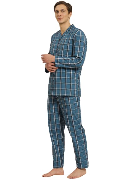 Image of SOJANYA (Since 1958 Men's Cotton Checked Nightsuit Set