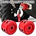 Bittwee Car Rubber Winch Stopper for ATV UTV Truck, Cable Saver Hook Stopper Line for Synthetic Rope, Bump Shock Saver Dampener with Stainless Steel Screw and Nut, Quick Installation Tool (Red)
