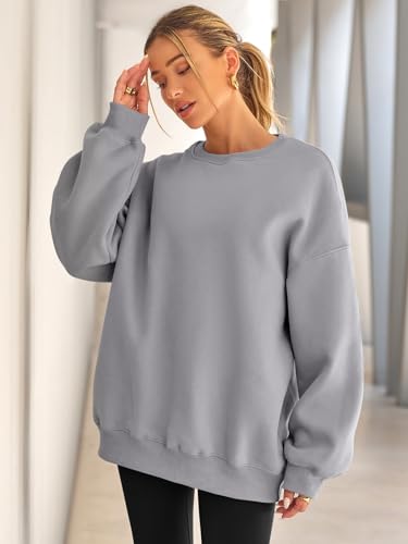 Image of EFAN Womens Oversized Sweatshirt Crewneck Sweater Casual Fall Outfits 2026 | Fleece Lined Stretchy Hoodies Basic Comfort Clothes Loose Maternity Workout Gym Lounge Wear Winter Airport Fashion