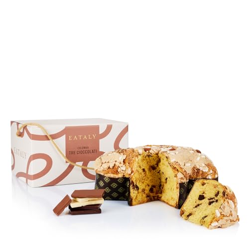 Eataly – Colomba Tre Cioccolati 900g: Dolce Pasquale con cioccolato fondente, al latte e bianco - Elegante confezione regalo