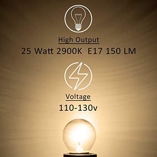 Lava Lamp Bulb 25 Watt, 4 Packs The Lava Original Replacement Bulb For 14.5-Inch/20-Ounce Lava Lamp, E17 Base 120 Volt Lava Lamp Replacement Bulbs, S11 Bulb Dimmable High Temp Resist Warm White. #TOP4