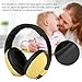 Pilipane Infants Noise Cancelling Headphones, Safety Earmuffs, Foldable Children's Sleep Earmuff Noise Cancelling Hearing for Conservation for Babies(Yellow)