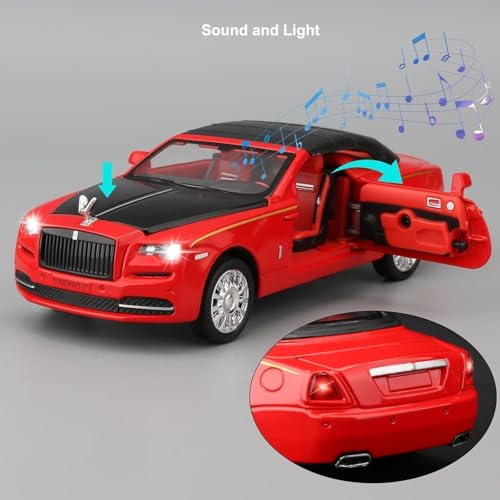 Image of Amisha Gift Gallery Car Toy for Kids Queens 70 Toy Model Fiat Openable Doors & Pull Back Action (Rolls Royce Phantom)