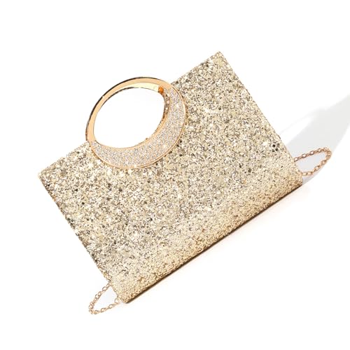 Pochette à paillettes pour femmes avec bandoulière élégante de soirée