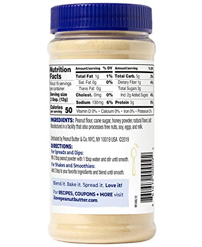 Peanut Butter & Co. Honey Peanut Powder, Gluten Free, 6.5 Ounce Jars (Pack of 2)