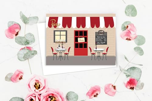 Image of Stonehouse Collection | Paris Bistro Note Cards | French Inspired Note Card Set | Parisian Note Cards | (Paris Bistro)