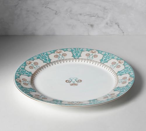 Image of India Circus by Krsnaa Mehta Regal Romance Floral Dinner Plate Bone China | Dishwasher Safe Plates for Kitchen, Dining, Restaurants, Gifting | 10 Inch, Set of 1