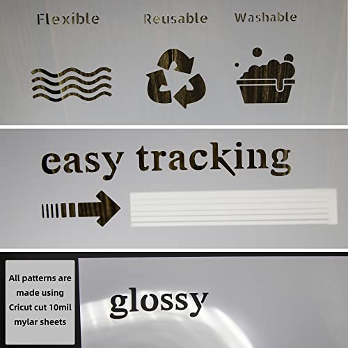 10Pcs 10Mil Blank Mylar Stencil Sheets,12X12 Inch Milky Translucent Pet Blank Stencils Sheets,Template Material For Cutting Machines, Laser Cutting, Food-Safe Craft Plastic #TOP2