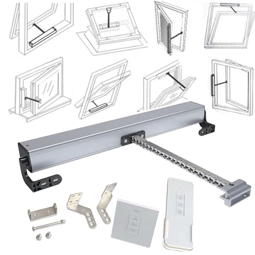Abridor de ventanas automático de 800 mm con actuador eléctrico de 24V y mando